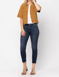 Judy Blue - Mid Rise Cropped Relaxed Fit Jeans