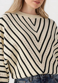 Suncoo Pheana Sweater in cream - women's sweater - detail view