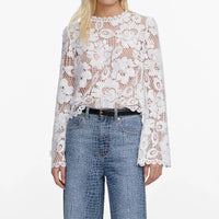 Self-Portrait - Crochet Lace Top