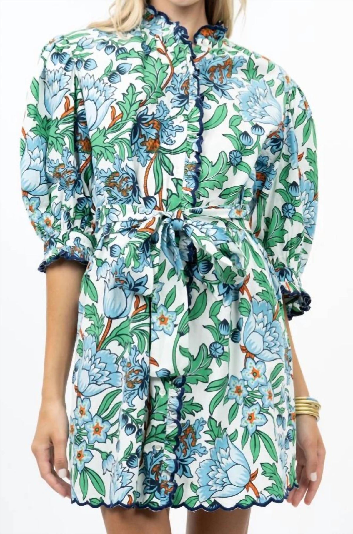 Uncle Frank - Scallop Front Mini Dress