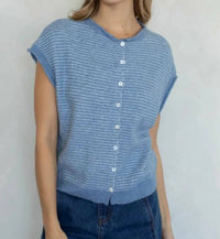 Mint Exclusives - Piper Pinstripe Vest Cardigan