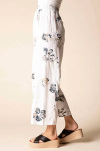 Habitat - Linen Floral Seamed Crop Pant