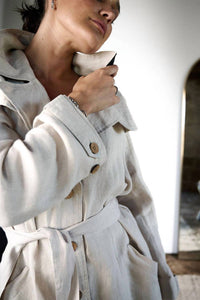 Eadie Lifestyle - Women's Linen Trench Coat