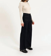 DAZE Far Out High Rise Wide Leg Jeans in rinse - women's jeans - detail view