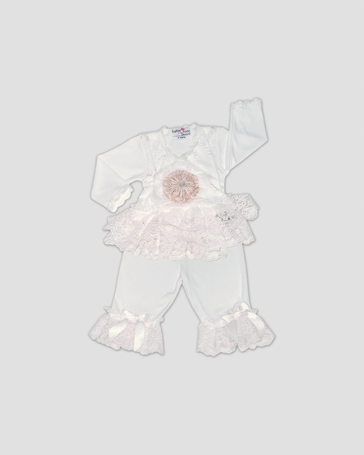 Katie Rose - Girl's 2-Piece With Lace Set