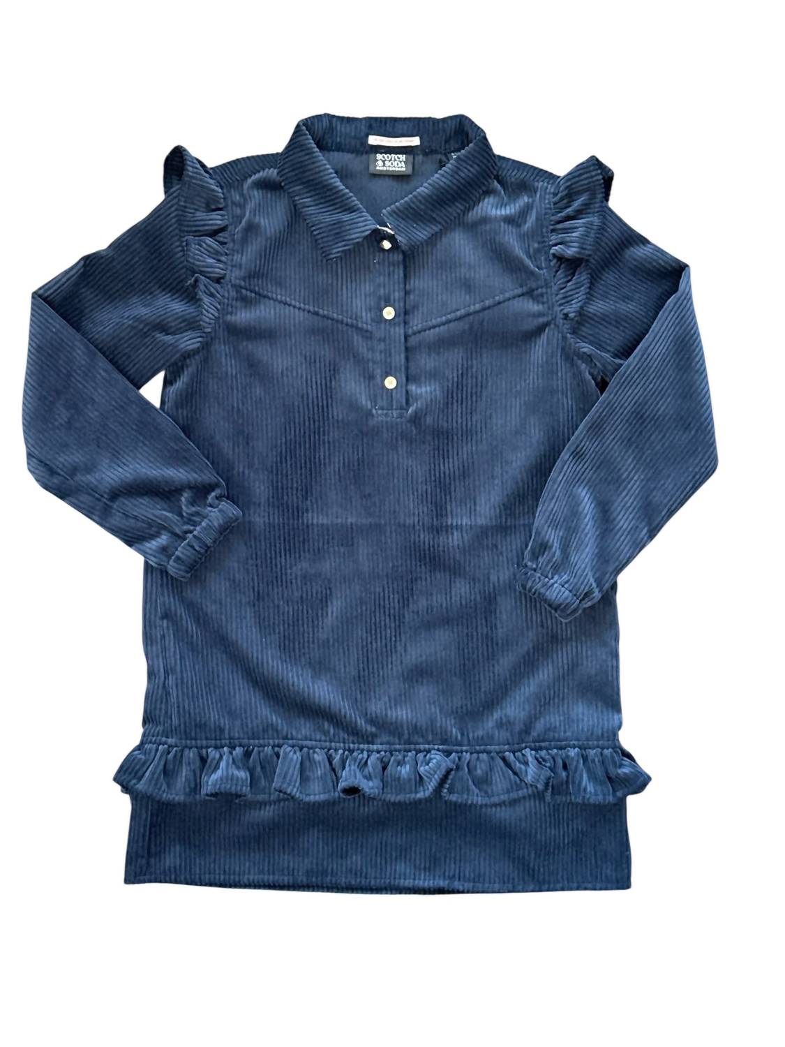 Scotch & Soda - Girl's Corduroy Dress With Ruffle Detail