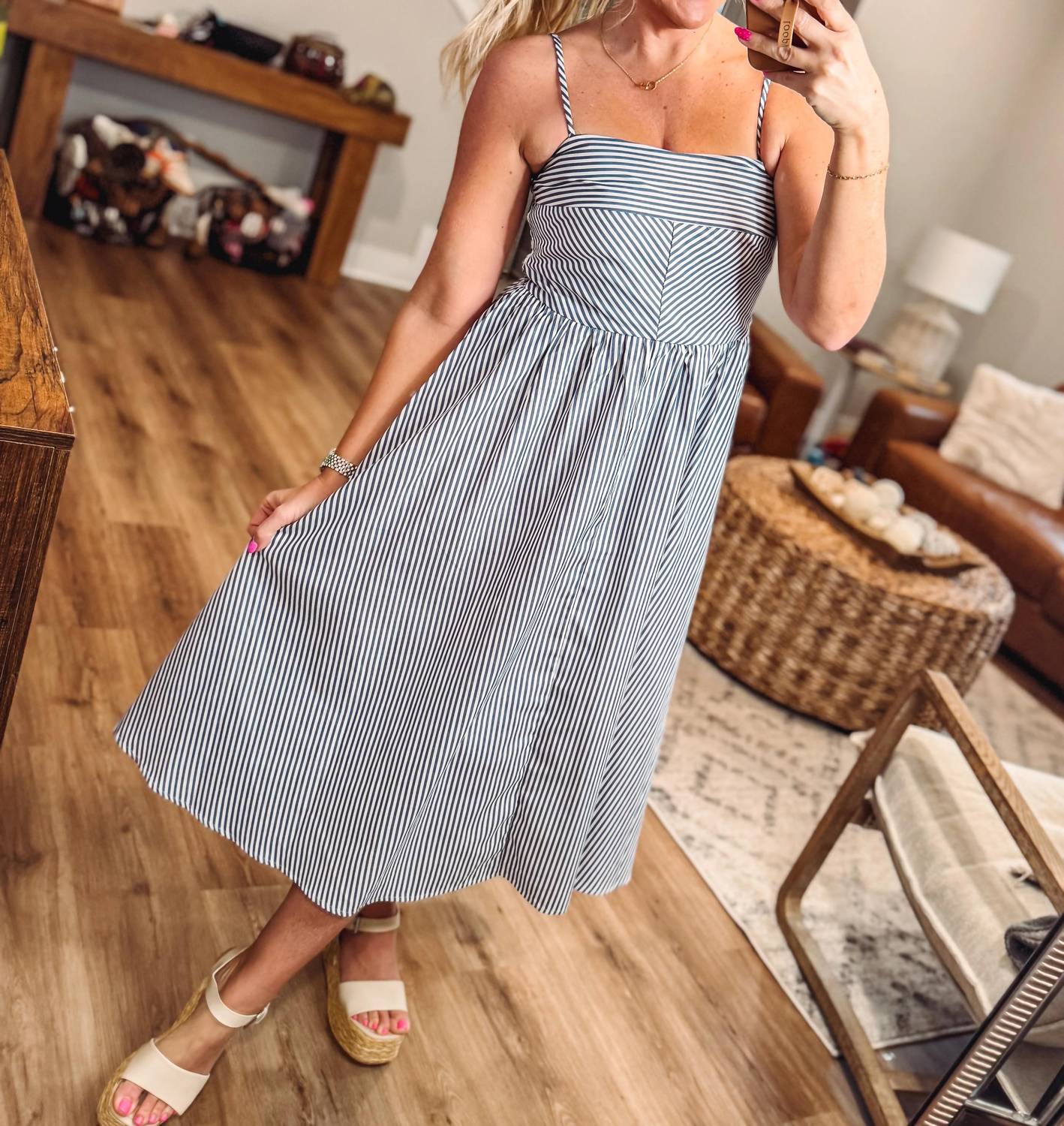 Hyfve - A Charming Striped Midi Dress