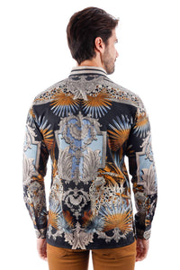 Barabas - Rage Look Rhinestone Long Sleeve Shirt