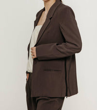 SKFK Mati Split Hem Blazer in dark khaki - women's jacket