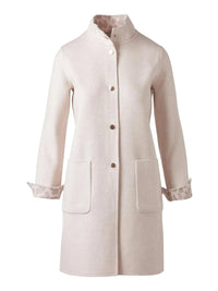Kinross Reversible Leopard Print Coat in cameo multi - women's jacket - alternate view