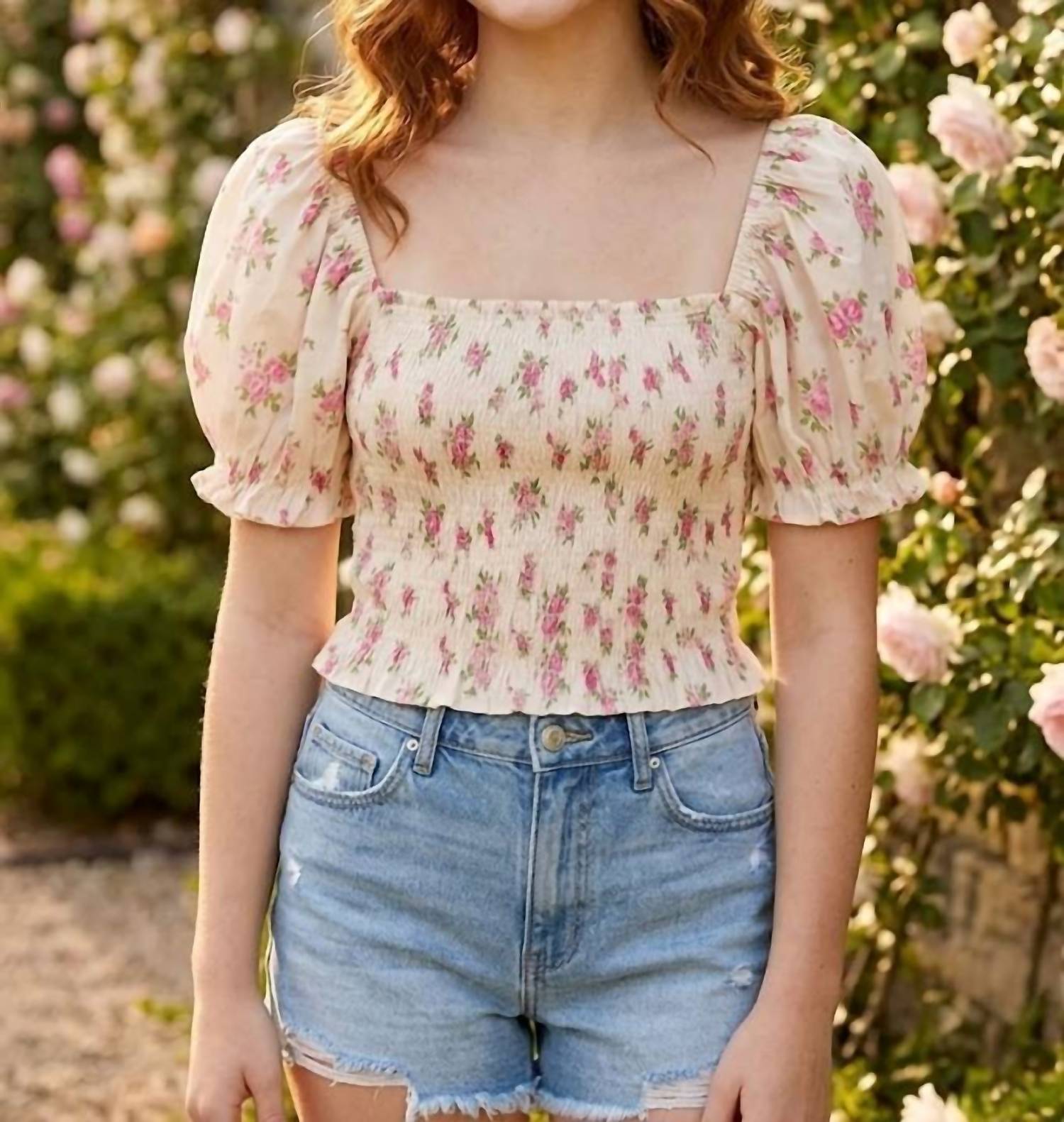 Katie J Nyc - Girl's Marlee Puff Sleeve Top
