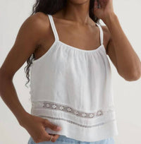 Bella Dahl - Lattice Linen Camisole