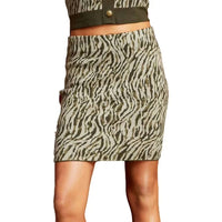 Royalty By Maluma - Women's Animal Print Knit Skirt
