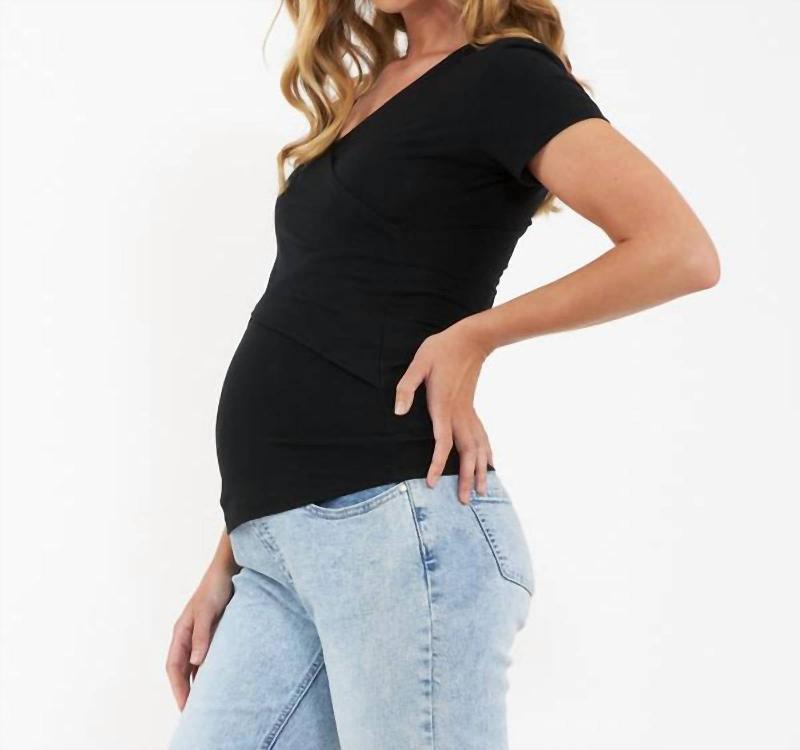 Ripe Maternity - Embrace Short Sleeve Cross-Over Tee