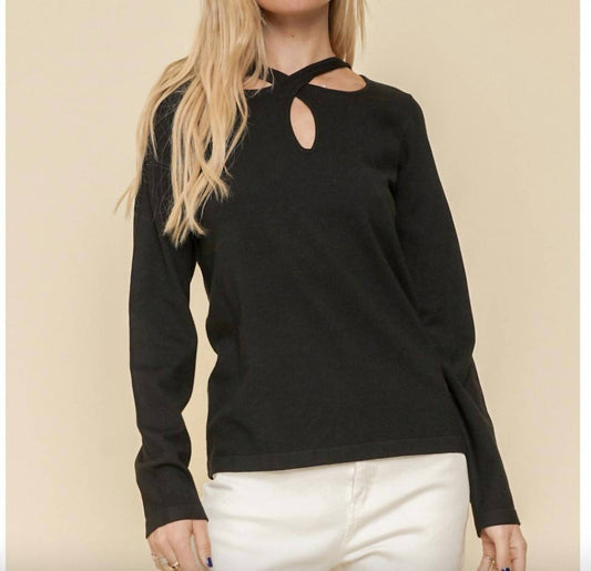 Cut Out Neck Sweater