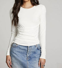 Chaser Crime long sleeve Blouse in white - women's long sleeve top