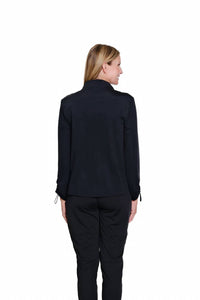 Multiples - Long Sleeve Zip Up Collar Jacket