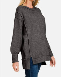 Zenana - Brushed Hacci Sweater - Plus