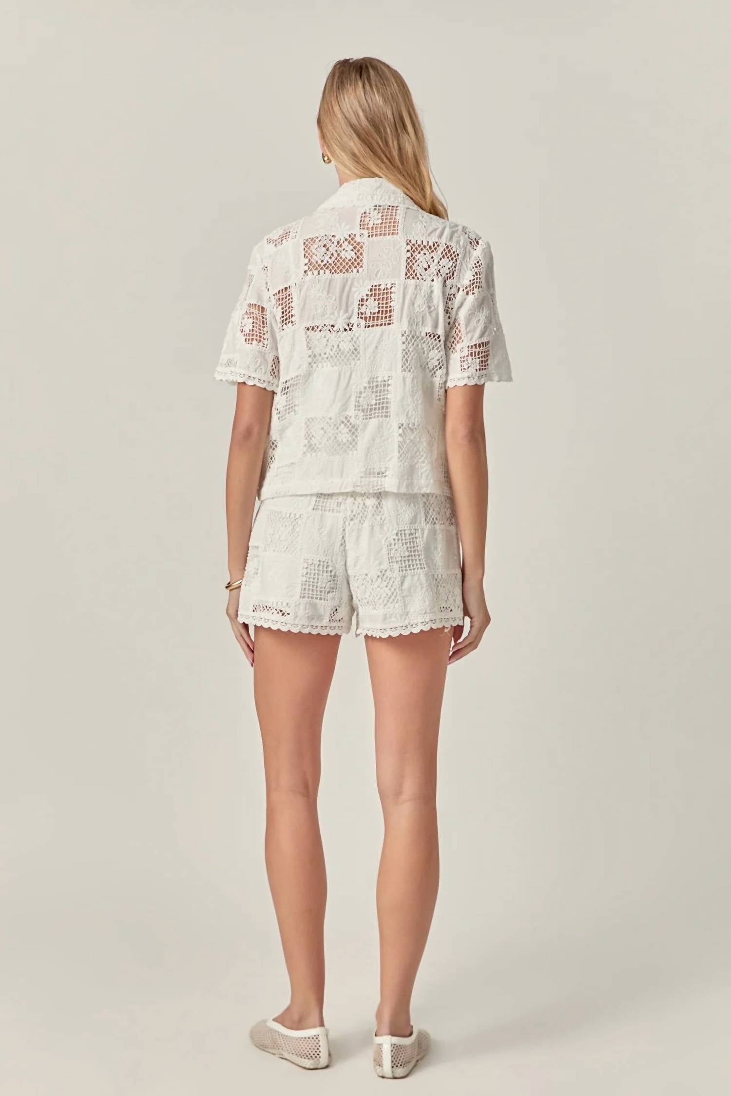 English Factory - Ibiza Embroidered Button Down Shirt