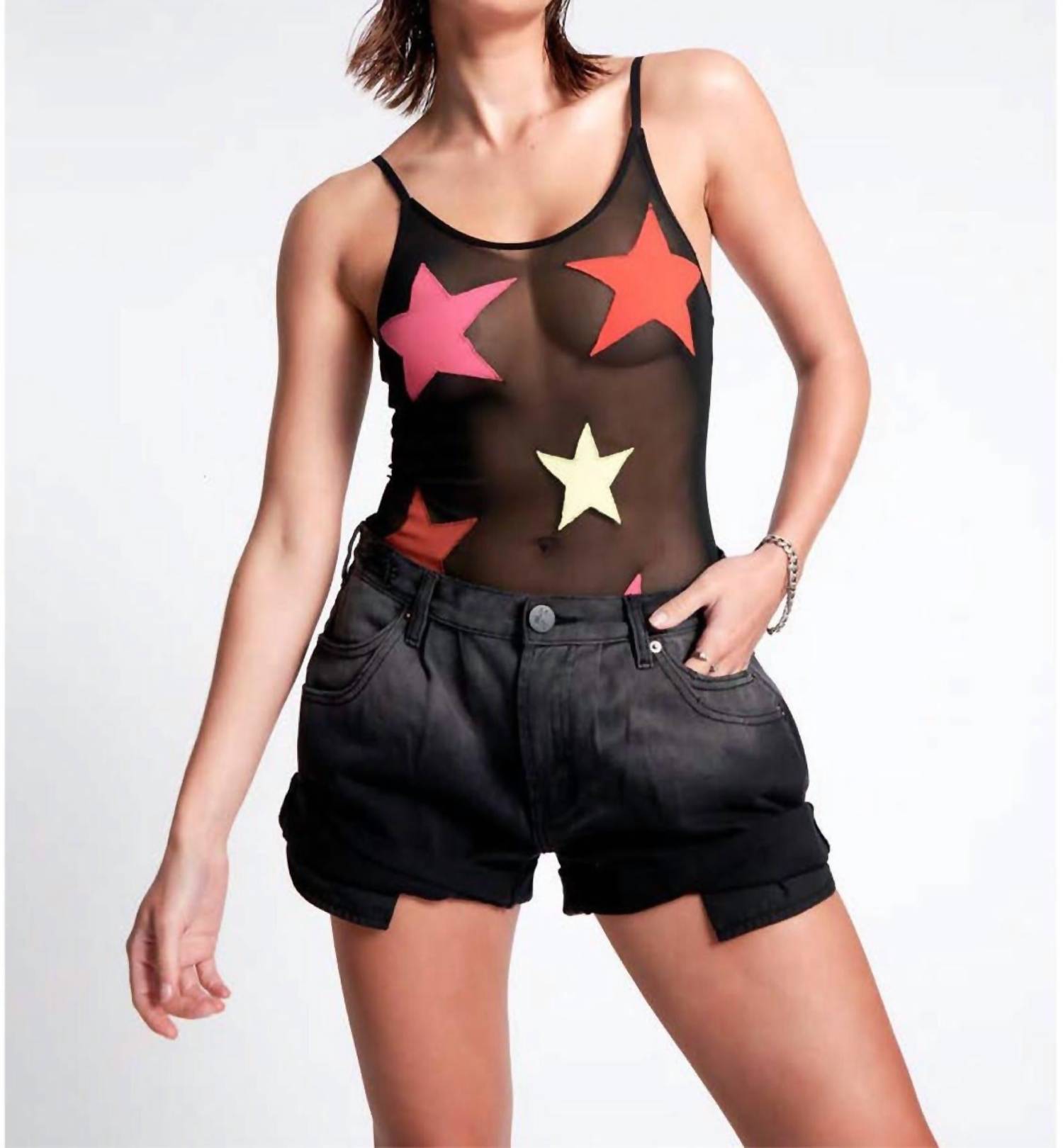 One Teaspoon - Smiths Low Waist Denim Shorts