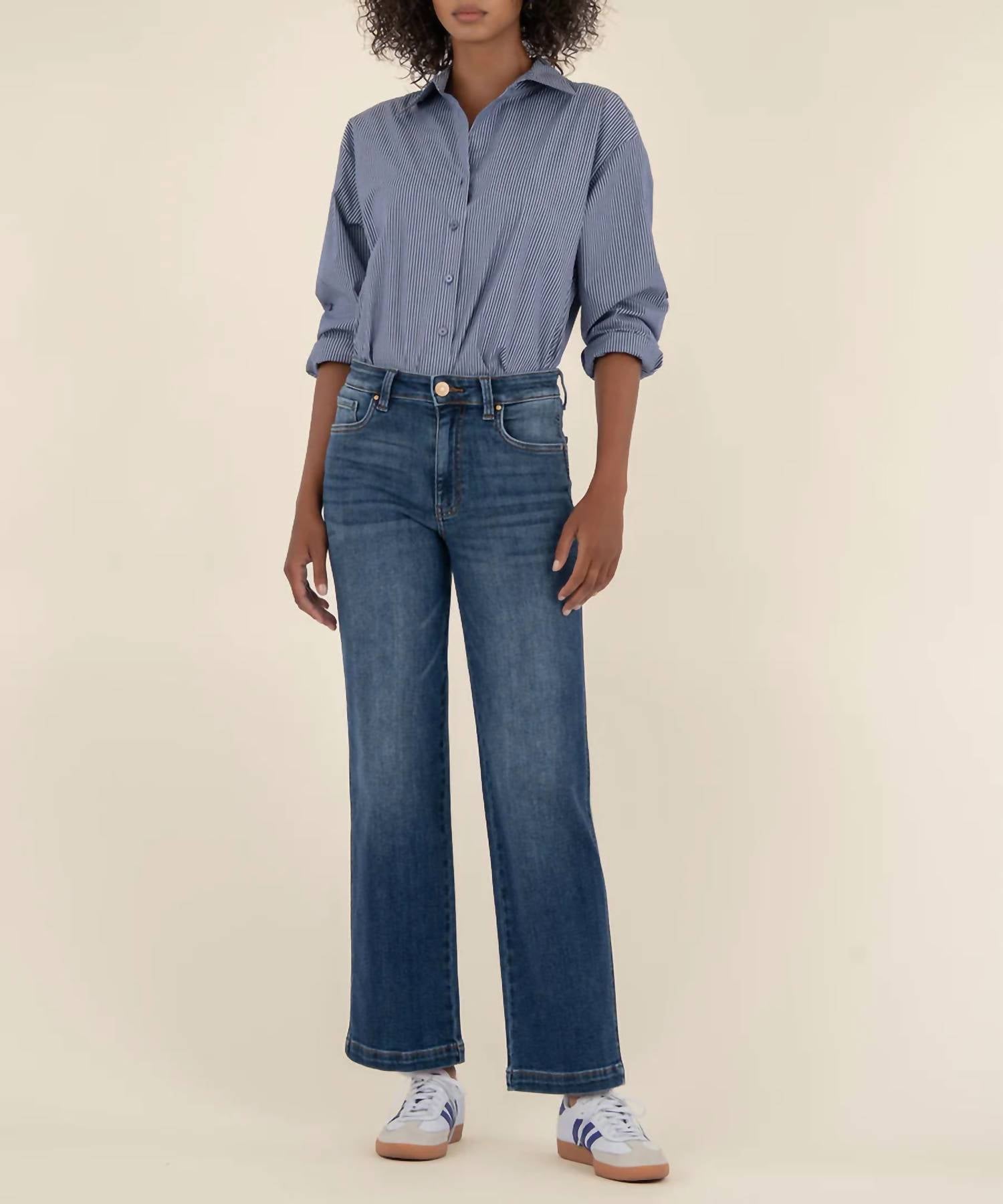 KUT FROM THE KLOTH Pattie High Rise Straight Leg Jeans in razor - women's jeans