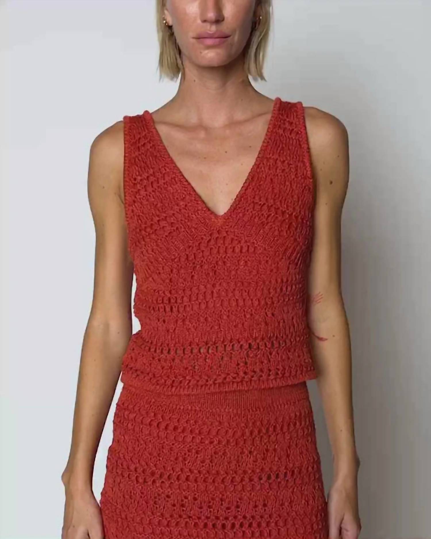 Nation Ltd - Adriana Crochet Knit Tank