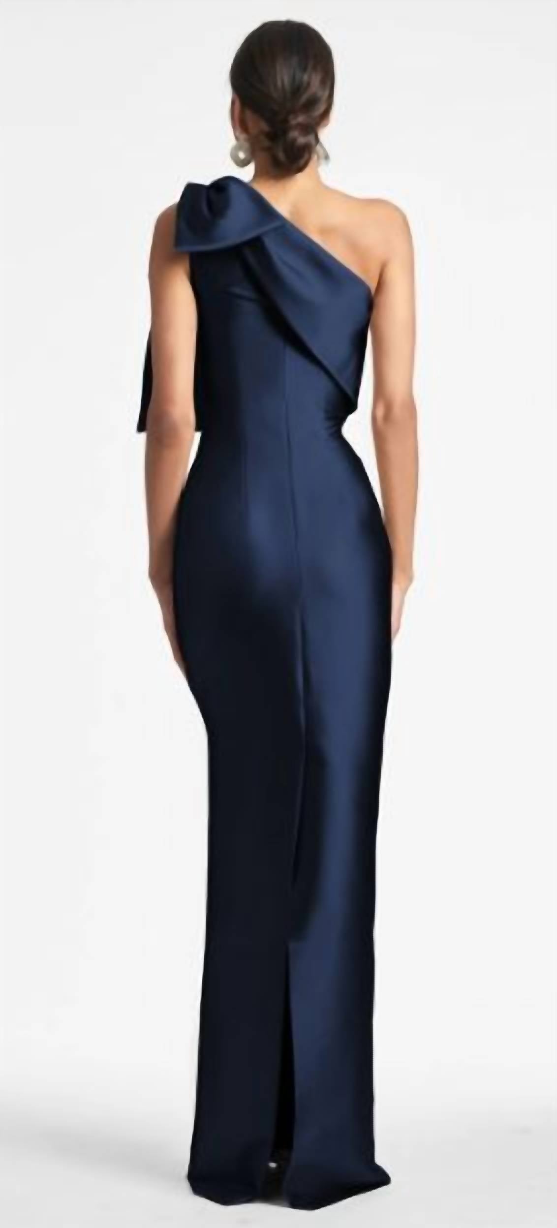 Sachin & Babi - Bonnie One Shoulder Bow Column Gown