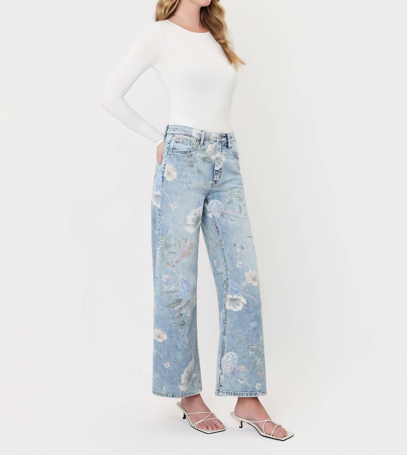 Vervet By Flying Monkey - Lucy High Rise Vintage Wide Jeans