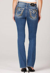 Miss Me Women's Bootcut Jean in medium vintage 1 - women's pants - detail view
