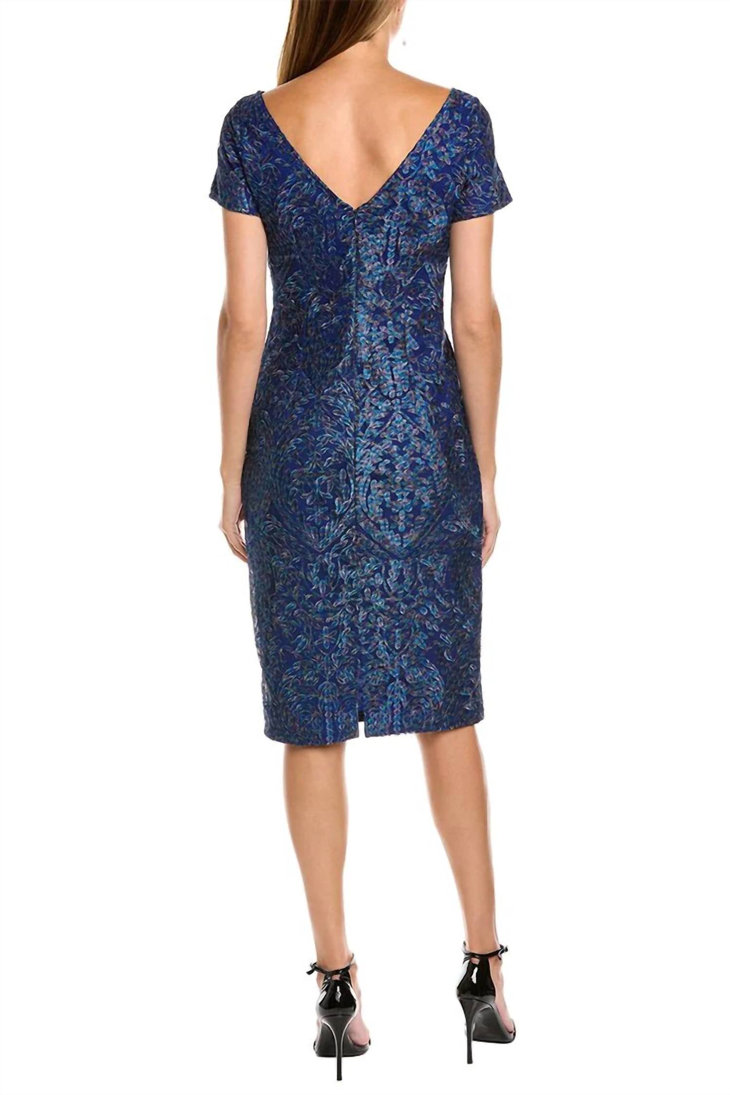 Js Collections - Embroidered Soutache Mesh Dress