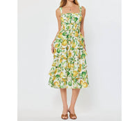 Current Air - Printed Tiered Sleeveless Midi Dress