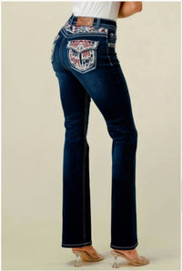 Westfield Eagle - Women's Embellished Pocket Bootcut Jeans