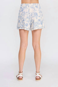 Allie Rose - Printed Soft Linen Shorts