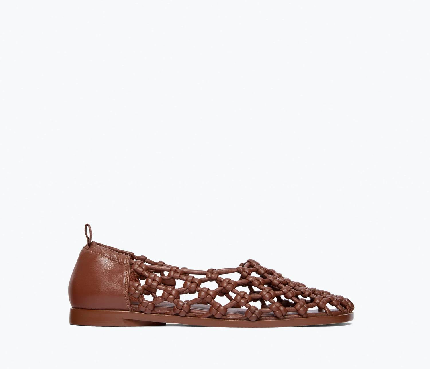 Freda Salvador - Women's Salvador Sally Woven Leather Flat Shoes