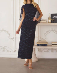 Amoris - Selene Lace Cape Dress