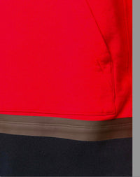 MARNI Men's Color Block Hoodie in red navy 1 - men's shirt - detail view