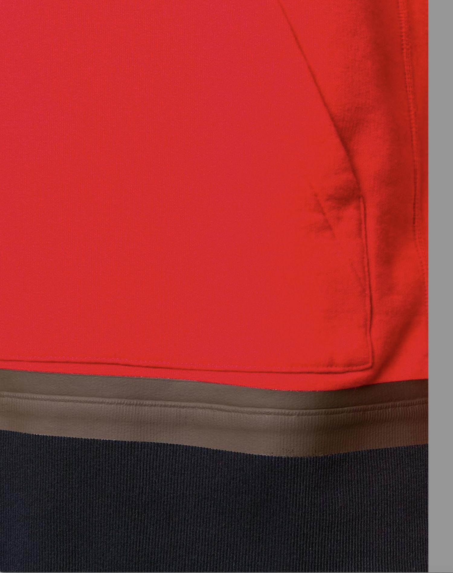 MARNI Men's Color Block Hoodie in red navy 1 - men's shirt - detail view