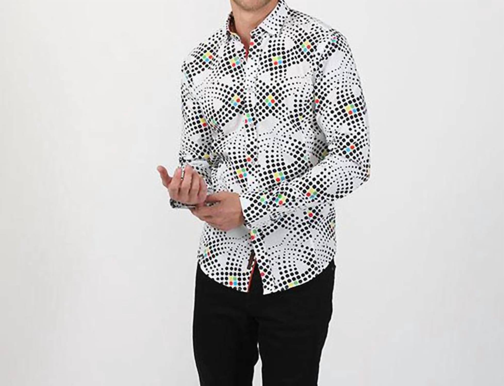 Eight X - Colorful Dot Design Button Down Shirt