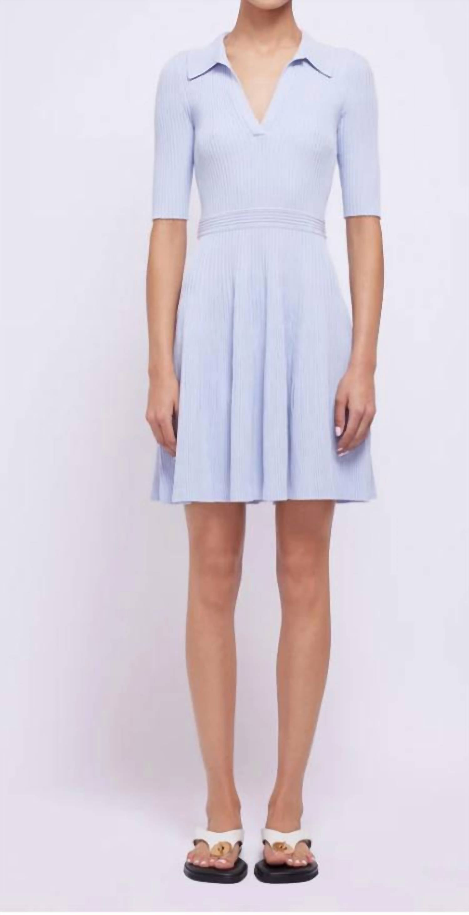 SIMKHAI Patricia Mini Dress in blue haze - women's dress