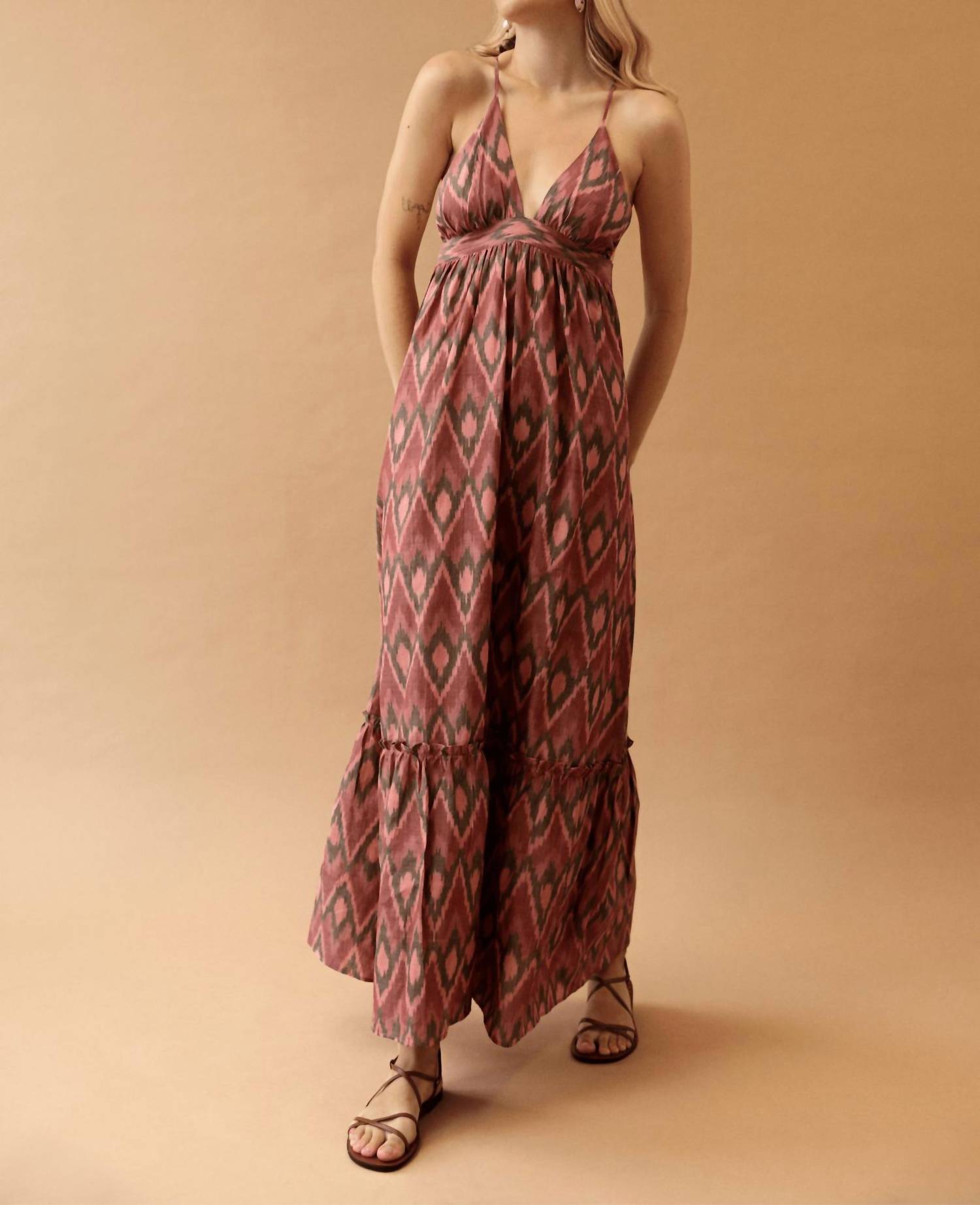 Guadalupe Design - Abbie V-neck Long Dress