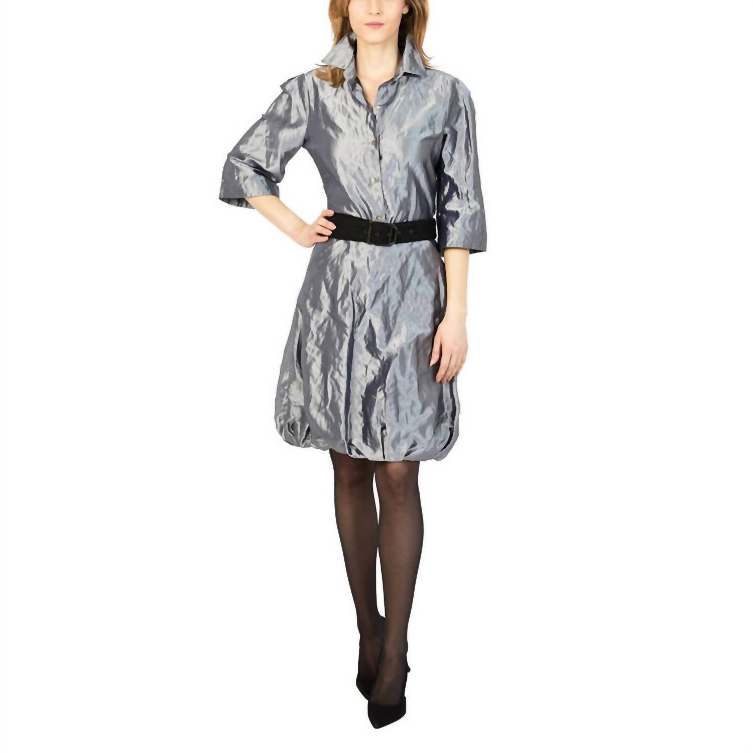 Hilton Hollis - Metallic Shirt Dress