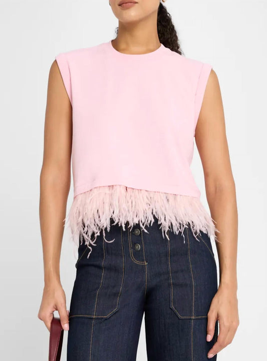 Cinq A Sept - Women's Cropped Feather Top