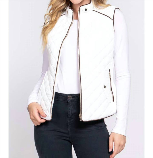 Active Basic - Ribbed Quilted Padding Vest