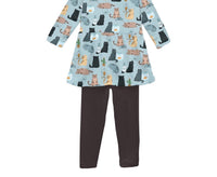 Kickee - Girls Long Sleeve Playtime Outfit Set