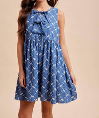In-Loom - Embroidered Bow Mini Dress
