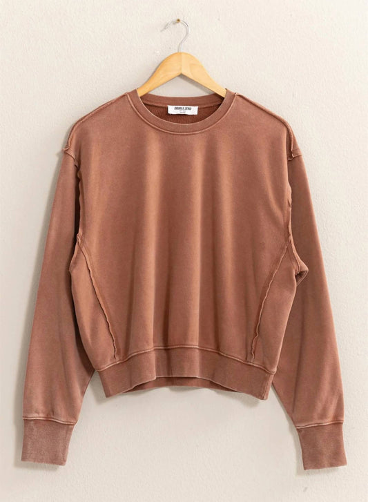 Hyfve - Drop Shoulders Crop Sweatshirt
