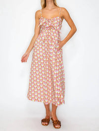 Meet Me In Santorini - Bow Tie Midi Dress