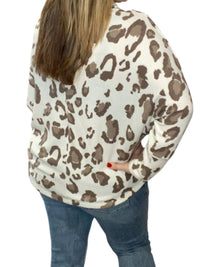 Honeyme - Leopard Cowlneck Sweater