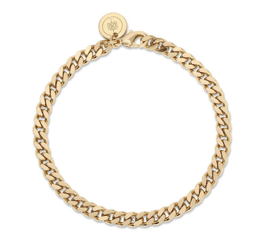 Eklexic - Women's Micro Link Curb Chain Bracelet