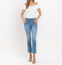 Vervet By Flying Monkey - High Rise Crop Slim Straight Jean